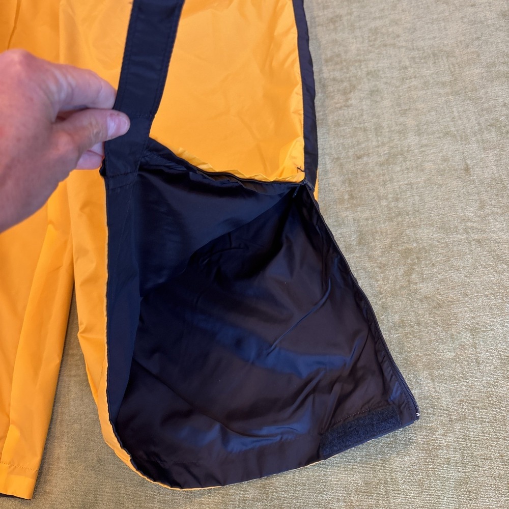 VTG Starter Track Pants Reversible Black Yellow Side Zip Workout Gym Pants SZ XL - Picture 10 of 11